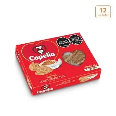 Panelitas de dulce con leche y coco Copelia x 12 unds