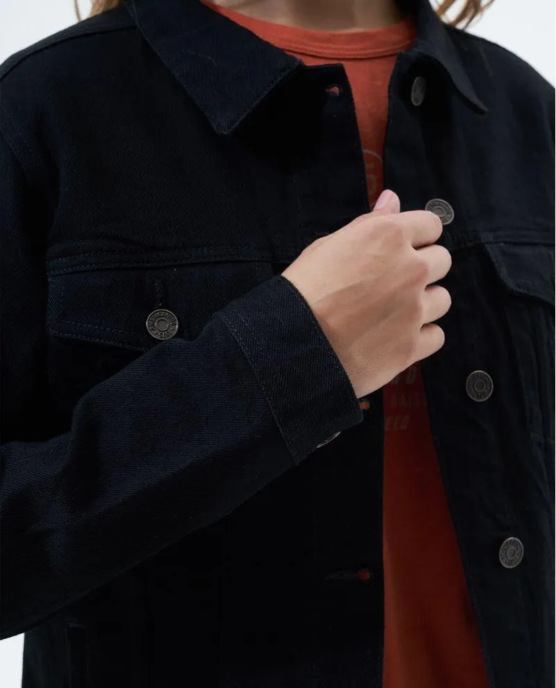 Chaqueta black denim para mujer