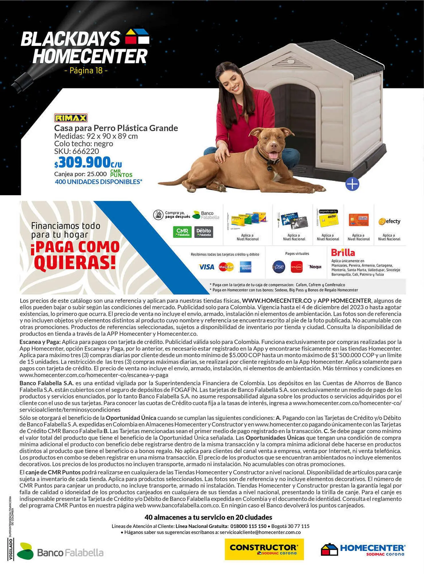 Catalogo de Catálogo Homecenter 10 de noviembre al 4 de diciembre 2023 - Pag 18