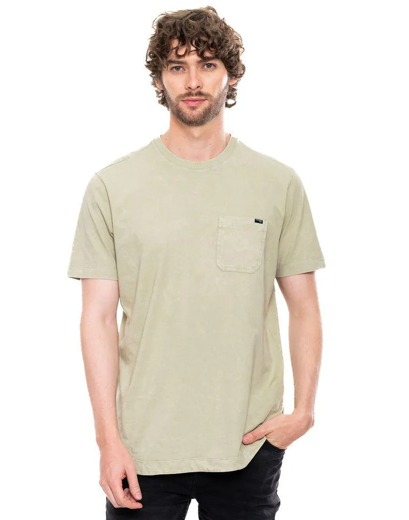 Camiseta Cuello Redondo Con Bolsillo