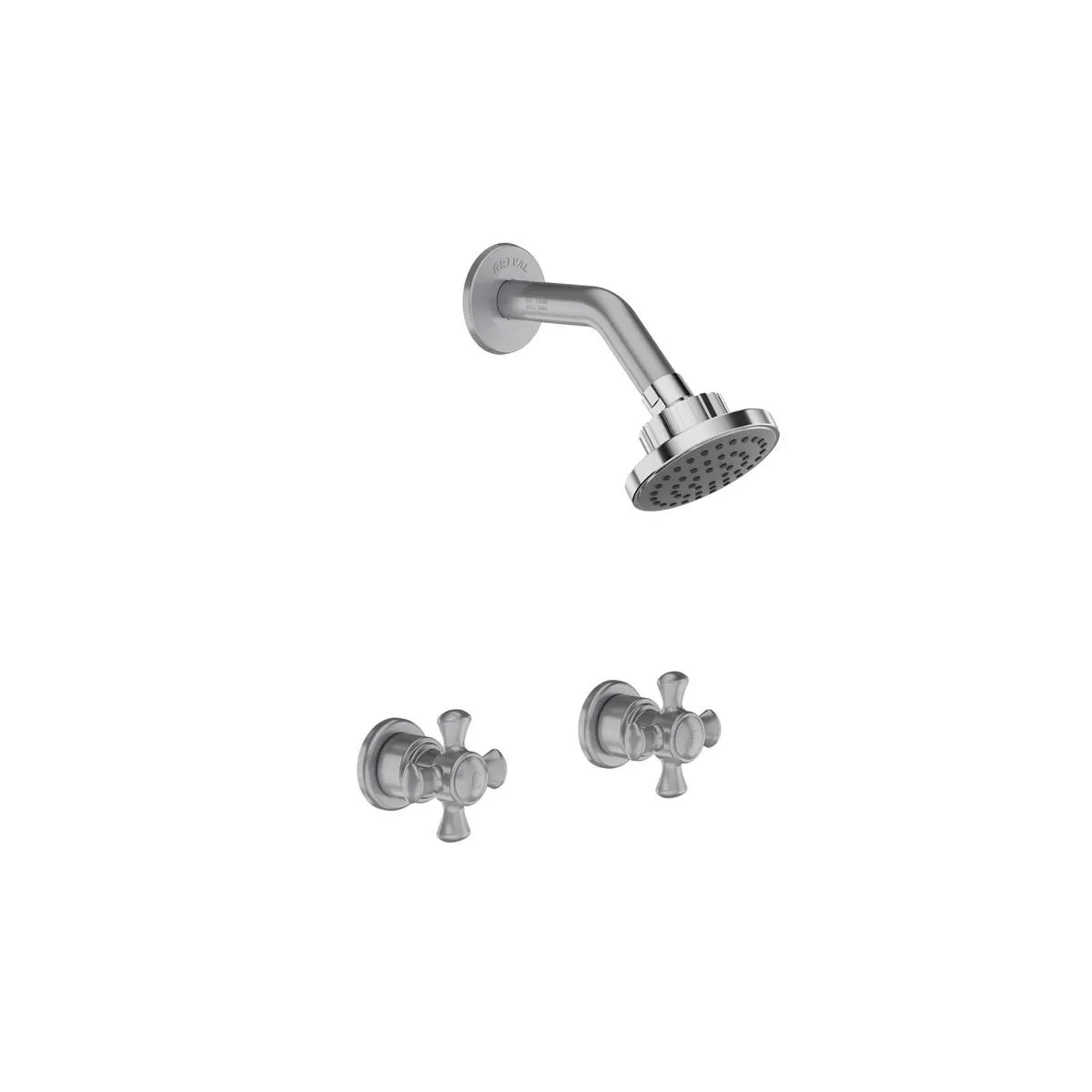 Ducha Ultra Ahorradora Balta de 8 pulgadas cruceta pro con Regadera Dalia gris perlado