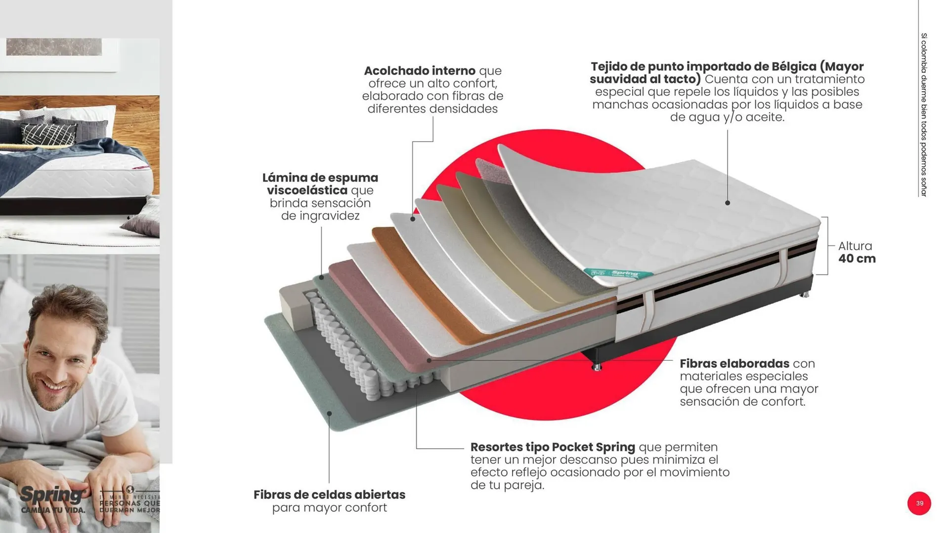 Catalogo de Catálogo Colchones Spring 3 de septiembre al 30 de septiembre 2025 - Pag 39