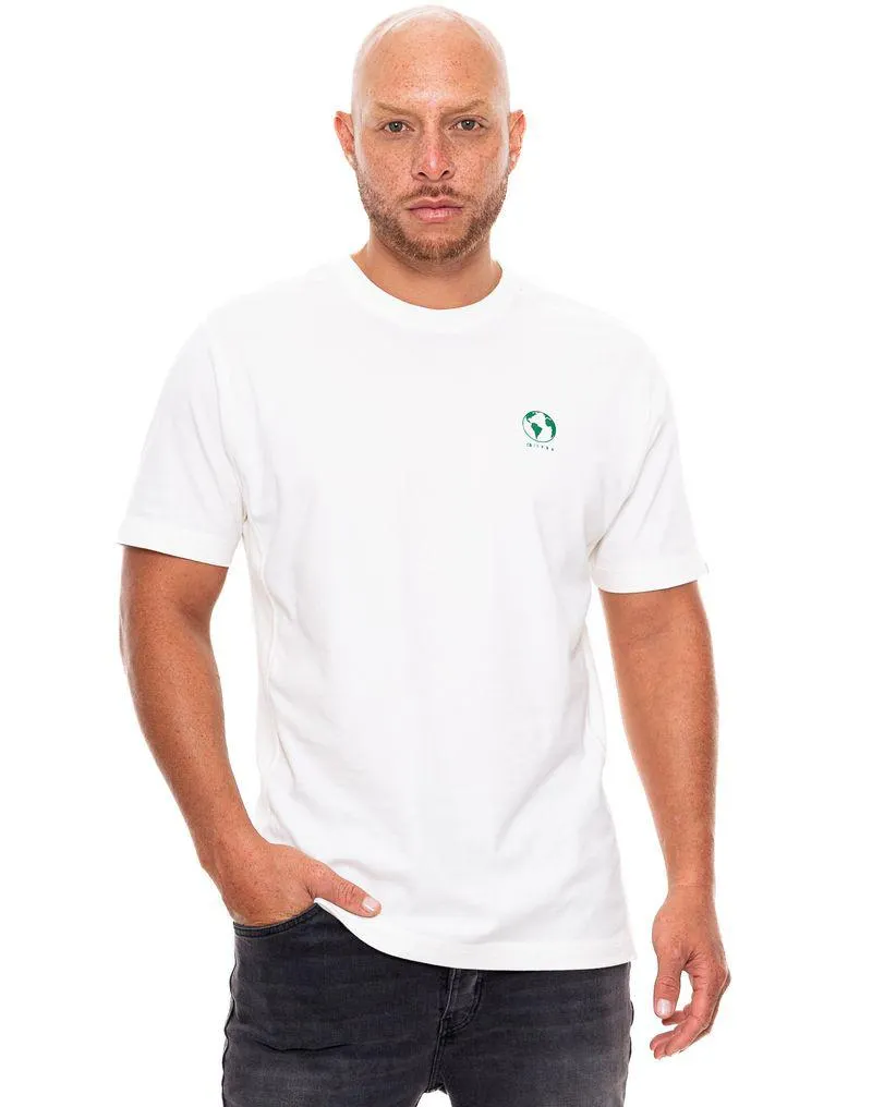 Camiseta Manga Corta Con Estampado En Frente Y Espalda