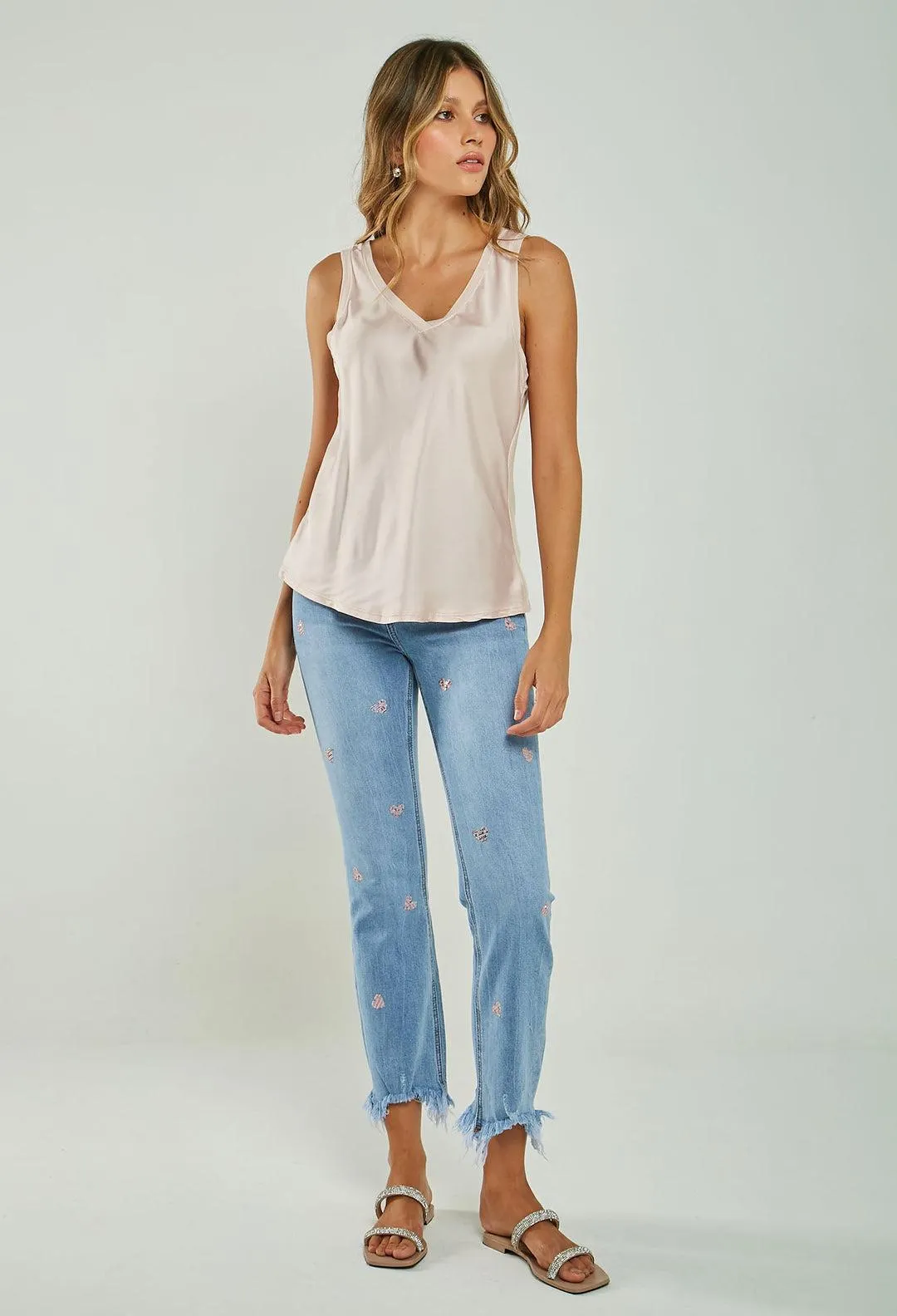 Jean Corazones Lentejuelas Mujer- SALE