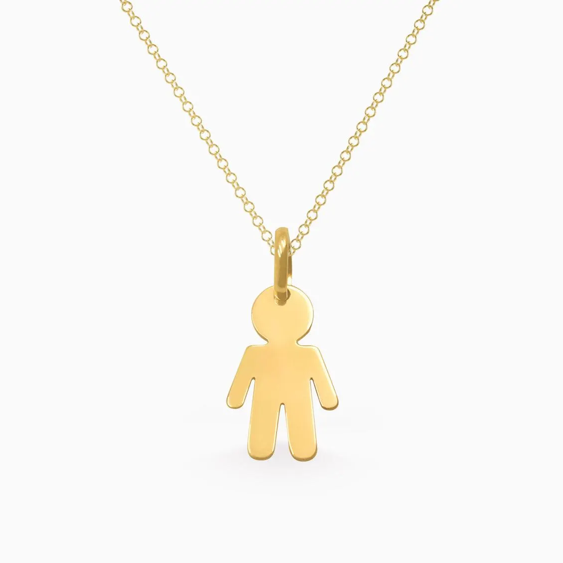 Dije en oro amarillo de 18K placa niño
