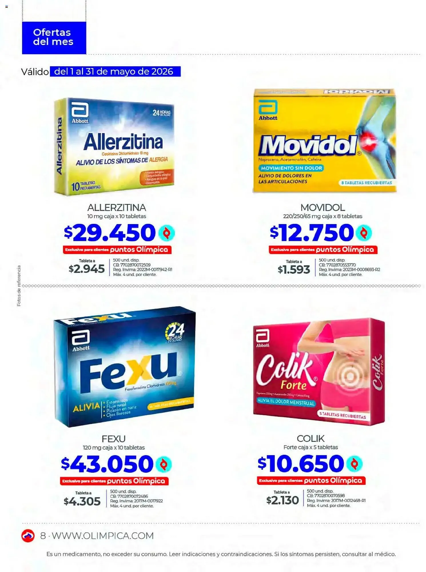 Catalogo de Catálogo Olímpica 1 de mayo al 1 de junio 2026 - Pag 8