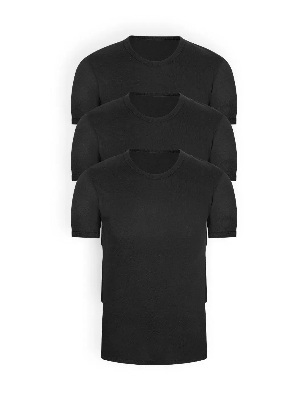 Camiseta cuello redondo de algodón peinado (Pack X3)(2520)