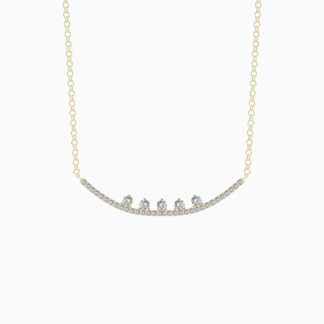 Collar en oro amarillo de 18K con brillantes