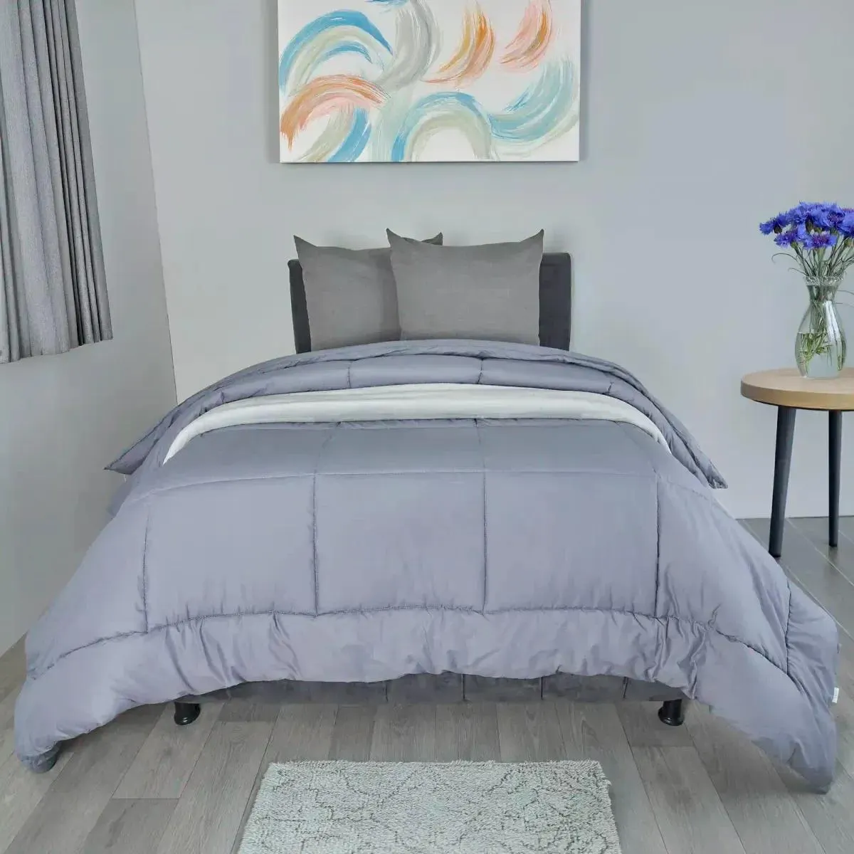 Plumón tela 144 hilos azul plomo