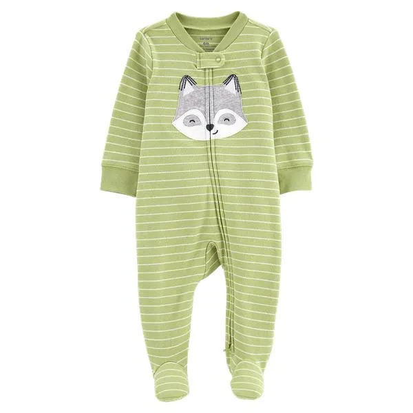 Pijama Enteriza Verde Rayas Niños - Carter's