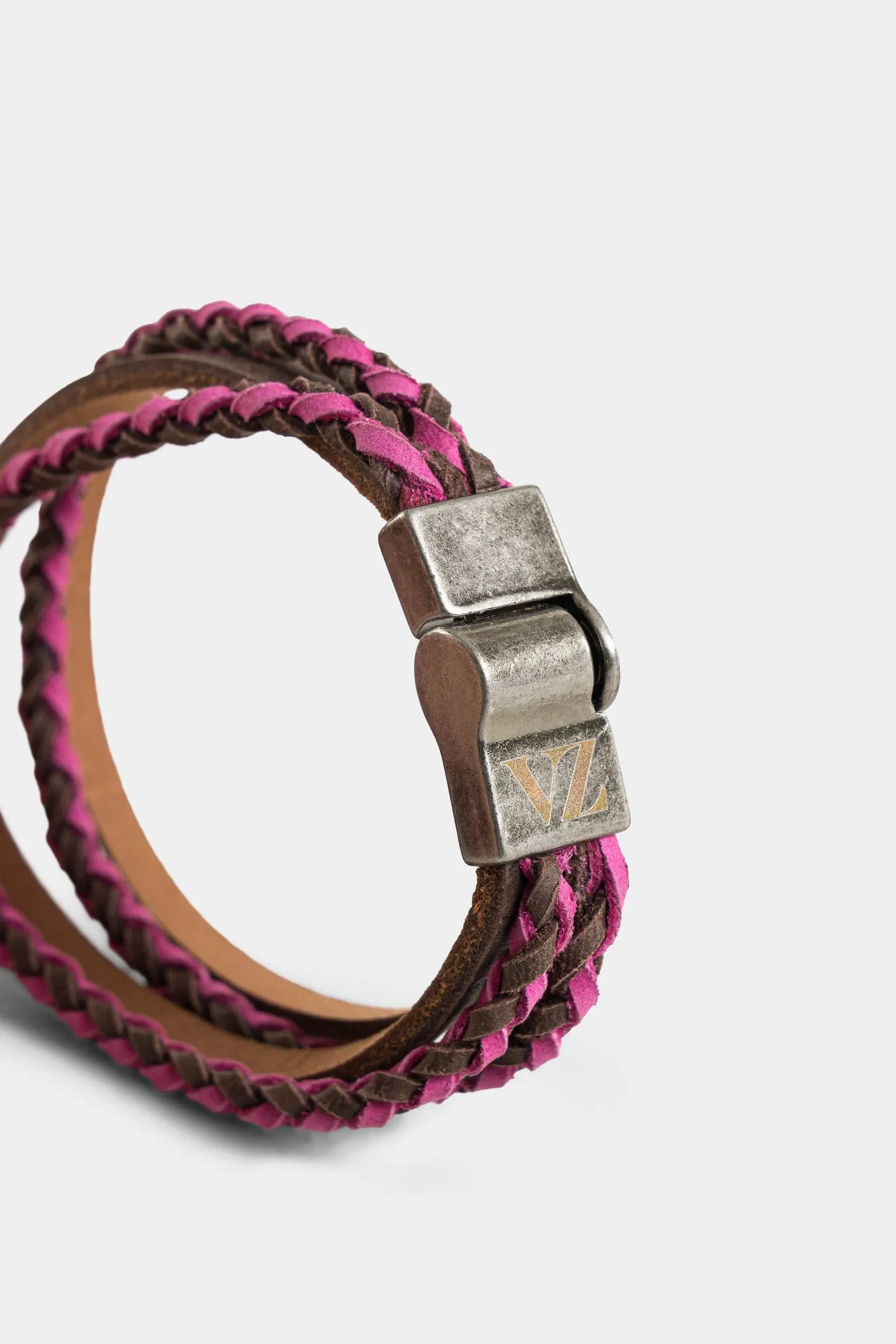 Manilla alpin de cuero trenzado para hombre contraste