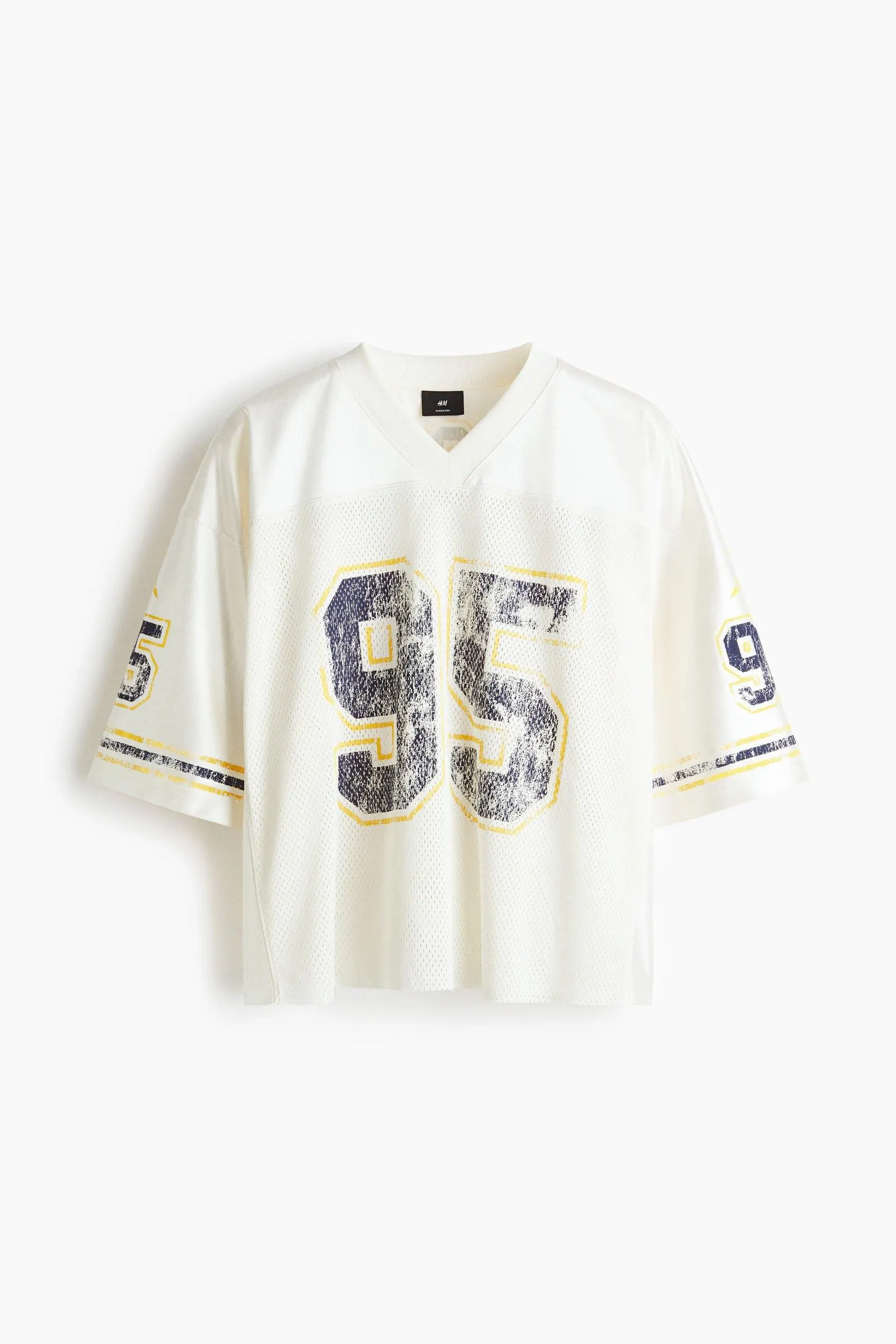 Camiseta de malla estampada Oversized Fit