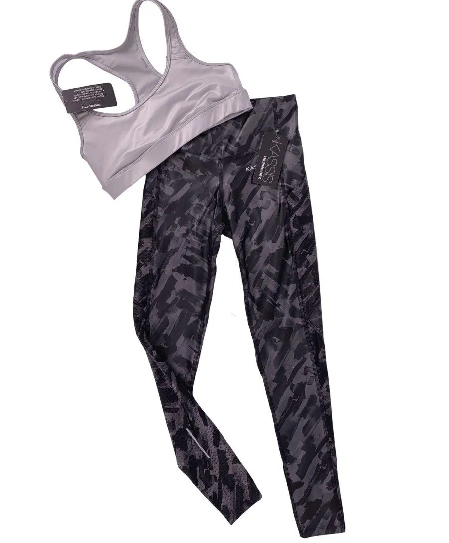 SET TOBILLERO PEPPER GRAY + TOP GRIS BRILLANTE