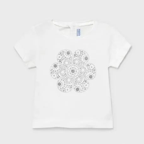 CAMISETA BASICA BLANCO NIÑA BABY MAYORAL REF 105