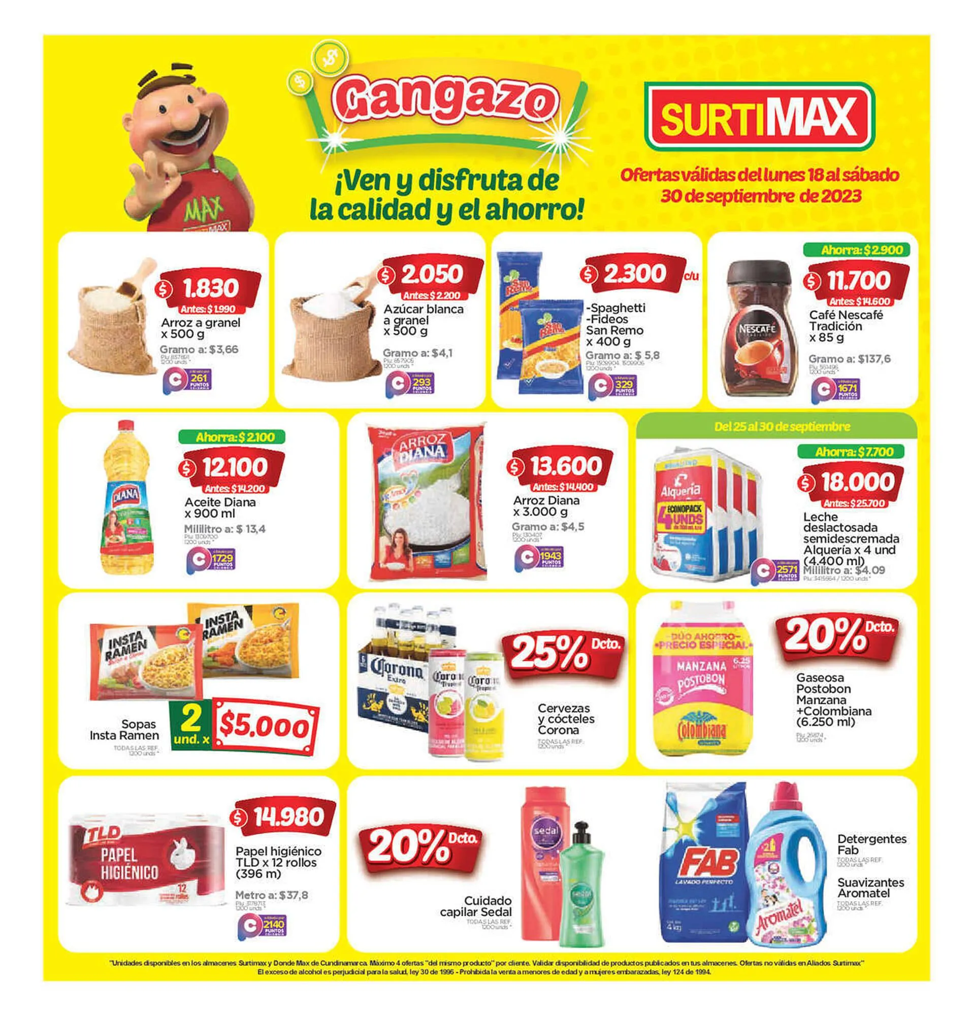 Catalogo de Catálogo Surtimax 18 de septiembre al 30 de septiembre 2023 - Pag 1