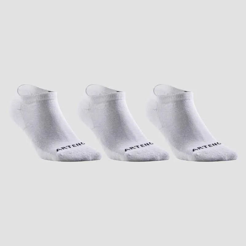 Medias tobilleras deportivas - Artengo RS 100 - Blanco x 3 pares