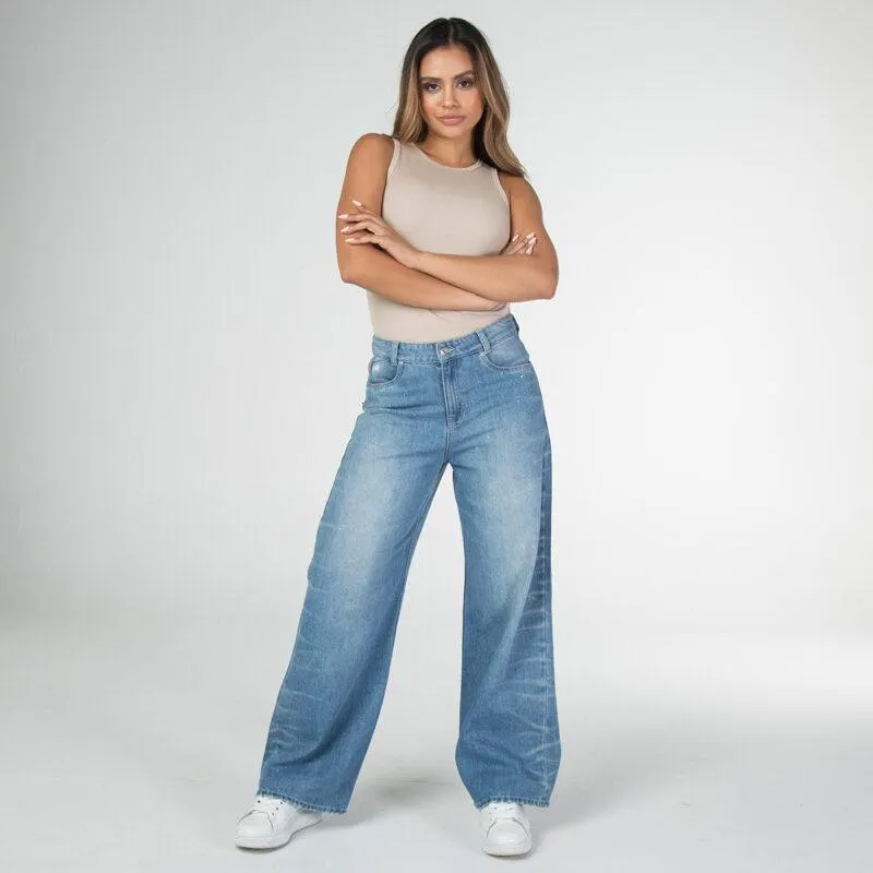 Jean Wide Leg Glint