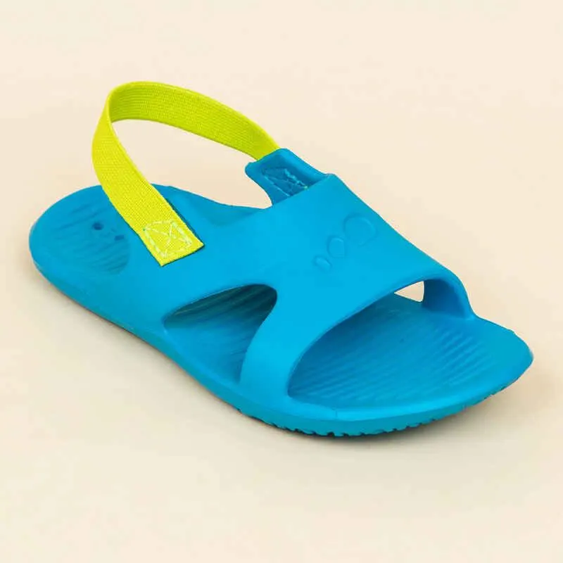 Chanclas Piscina Slap 100 Basic Niños Azul Verde