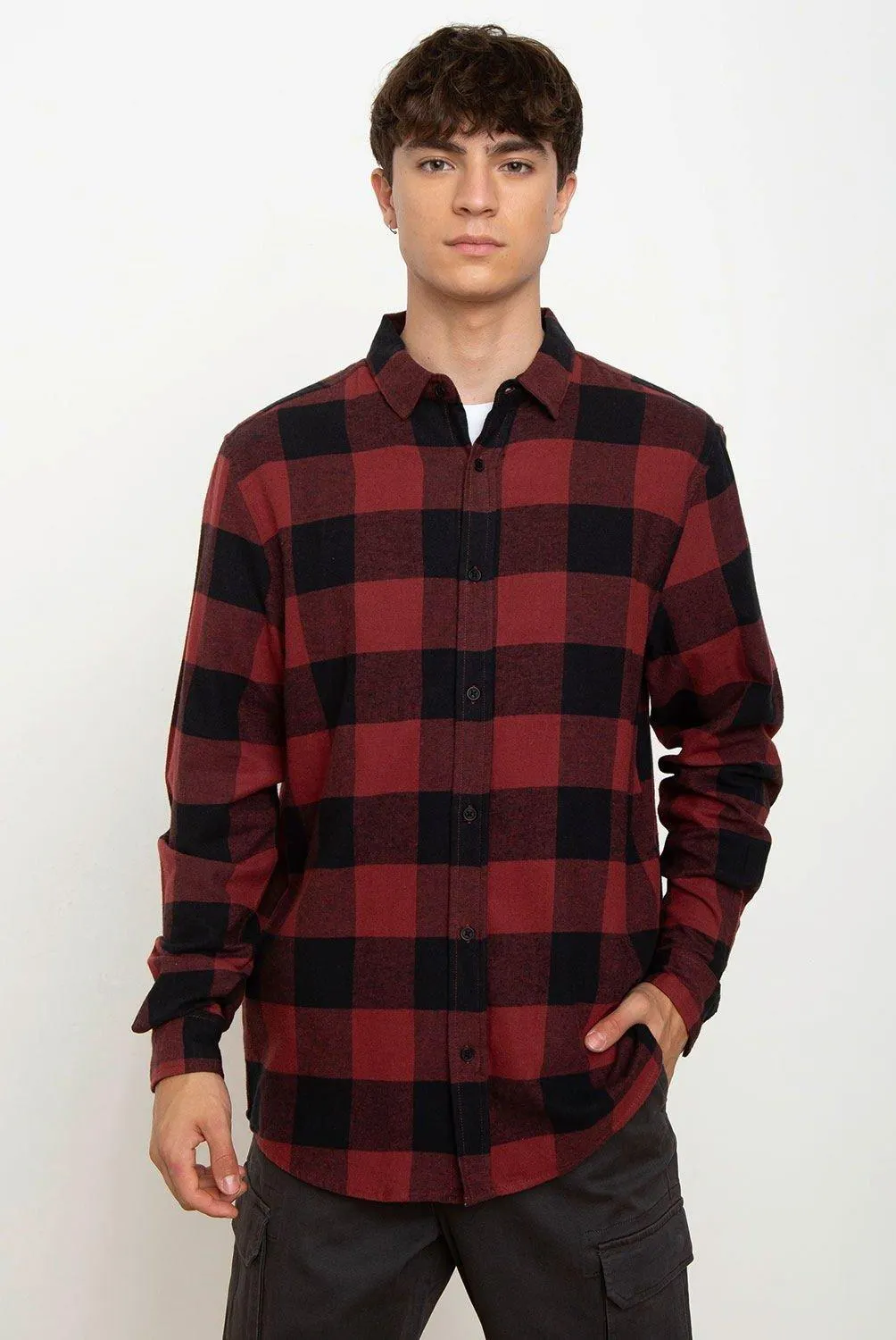 Camisa leñadora Hombre Manga larga Bearcliff