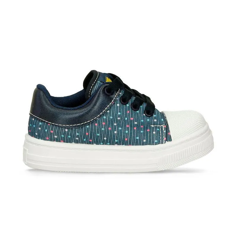 Tenis Casuales Azul Bubblegummers Praga Niña