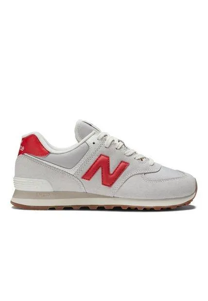 Tenis New Balance 574 Clásicos-Gris/Rojo