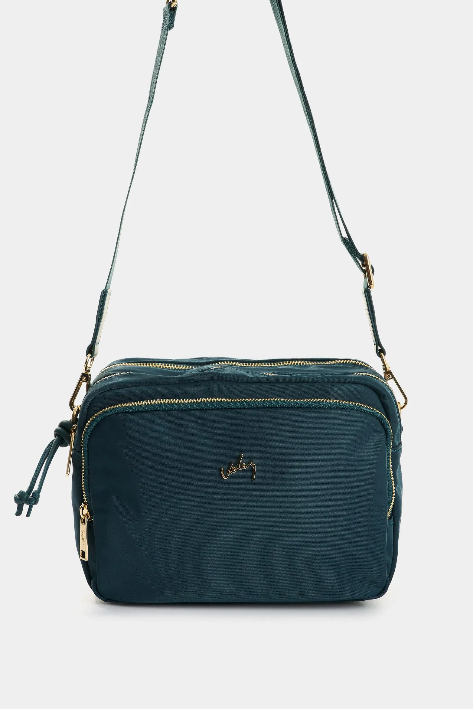 Manos libres en lona y cuero para mujer Square