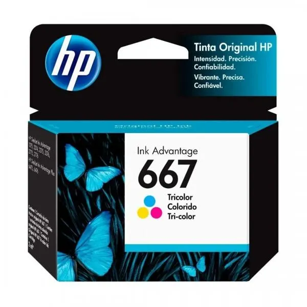 Cartucho de Tinta Original HP 667 (3YM78AL) Tricolor