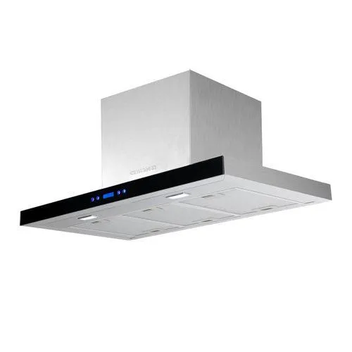 Campana Península acero / cristal Challenger 90 cm 3 velocidades - CX 4998 / Acero Inox