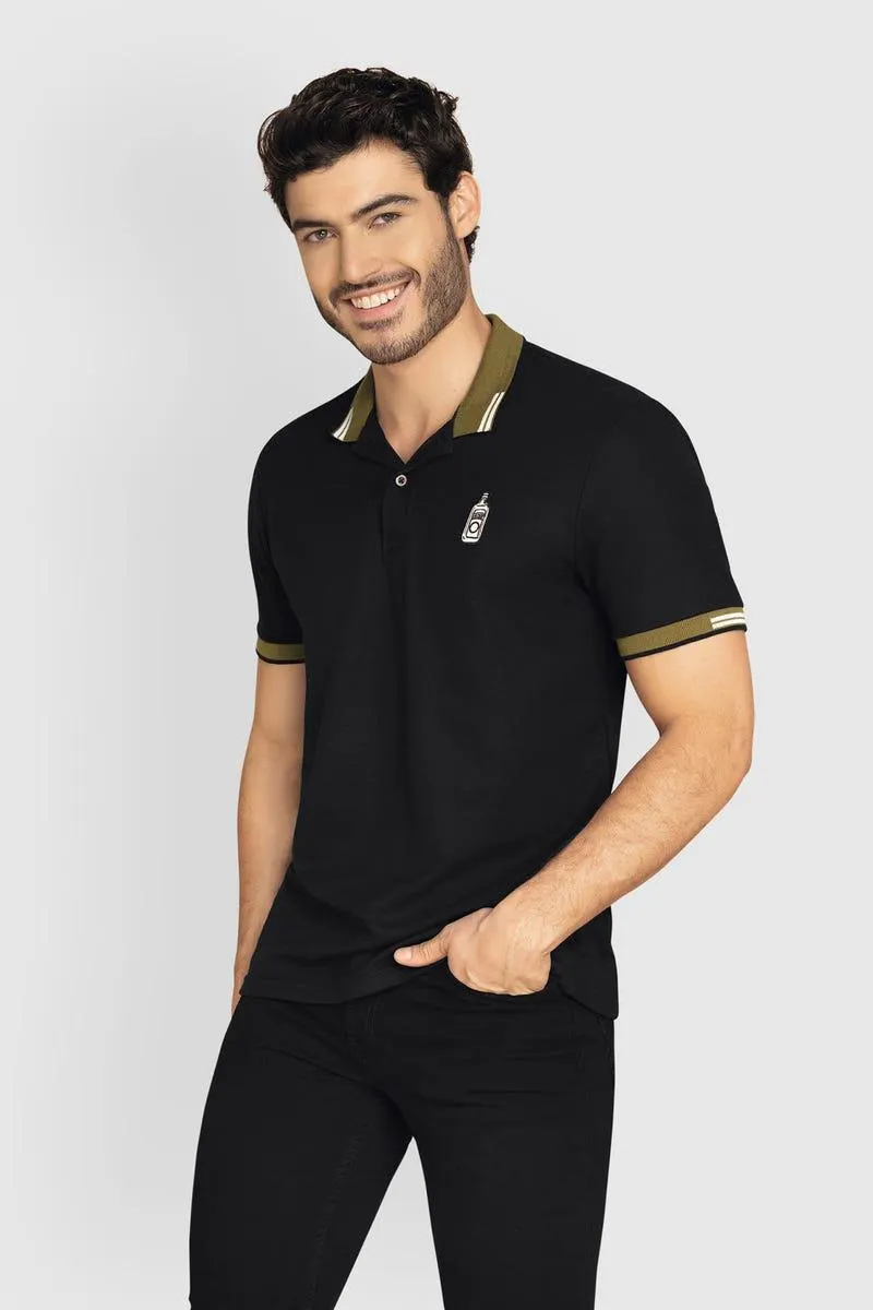 POLO MANGA CORTA Negro