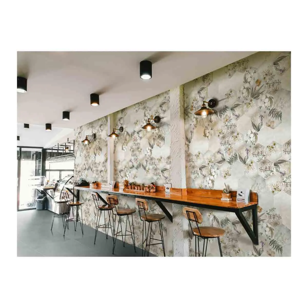 Piso Pared Hexágono Hierbabuena Multi Caras Diferenciadas 23.2X26.8