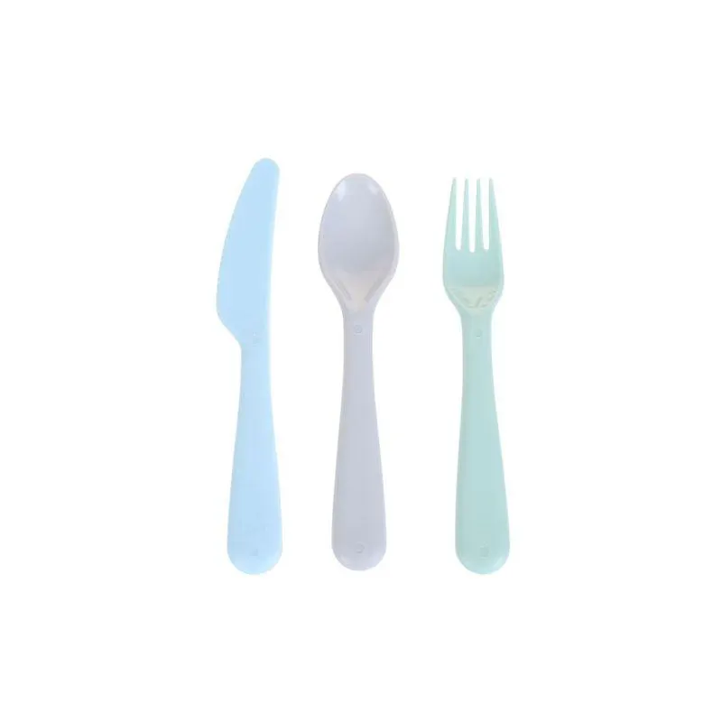 Set de 18 cubiertos ecológicos mixtos, Mediano, Multicolor