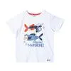Camiseta manga corta Juan blanca para bebé niño