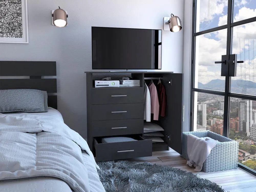 Organizador Barlovento, Wengue, con Cuatro Cajones Deslizables ZF