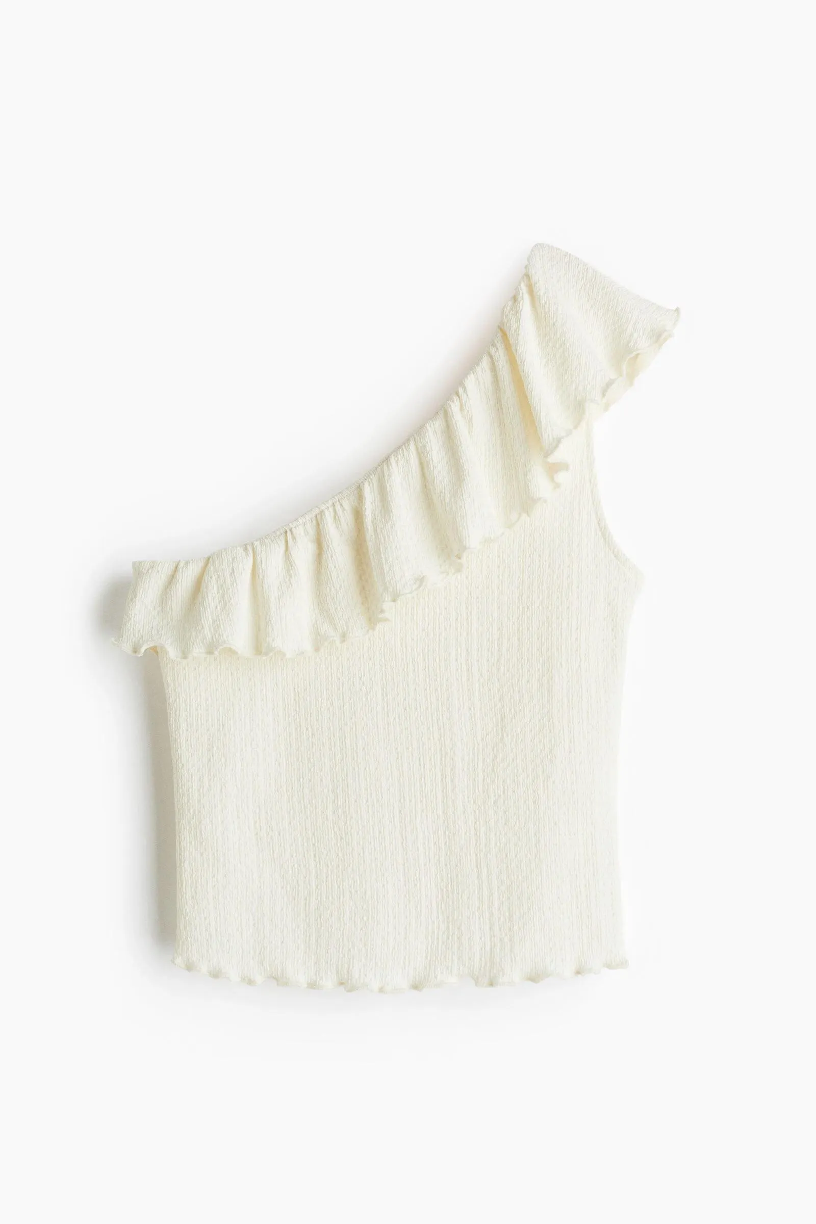 Top de un hombro con volante