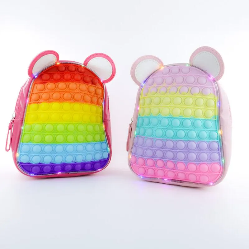 MORRAL POP IT LUZ OREJAS ROSADO