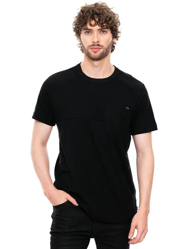 Camiseta Manga Corta Unicolor Con Bolsillo