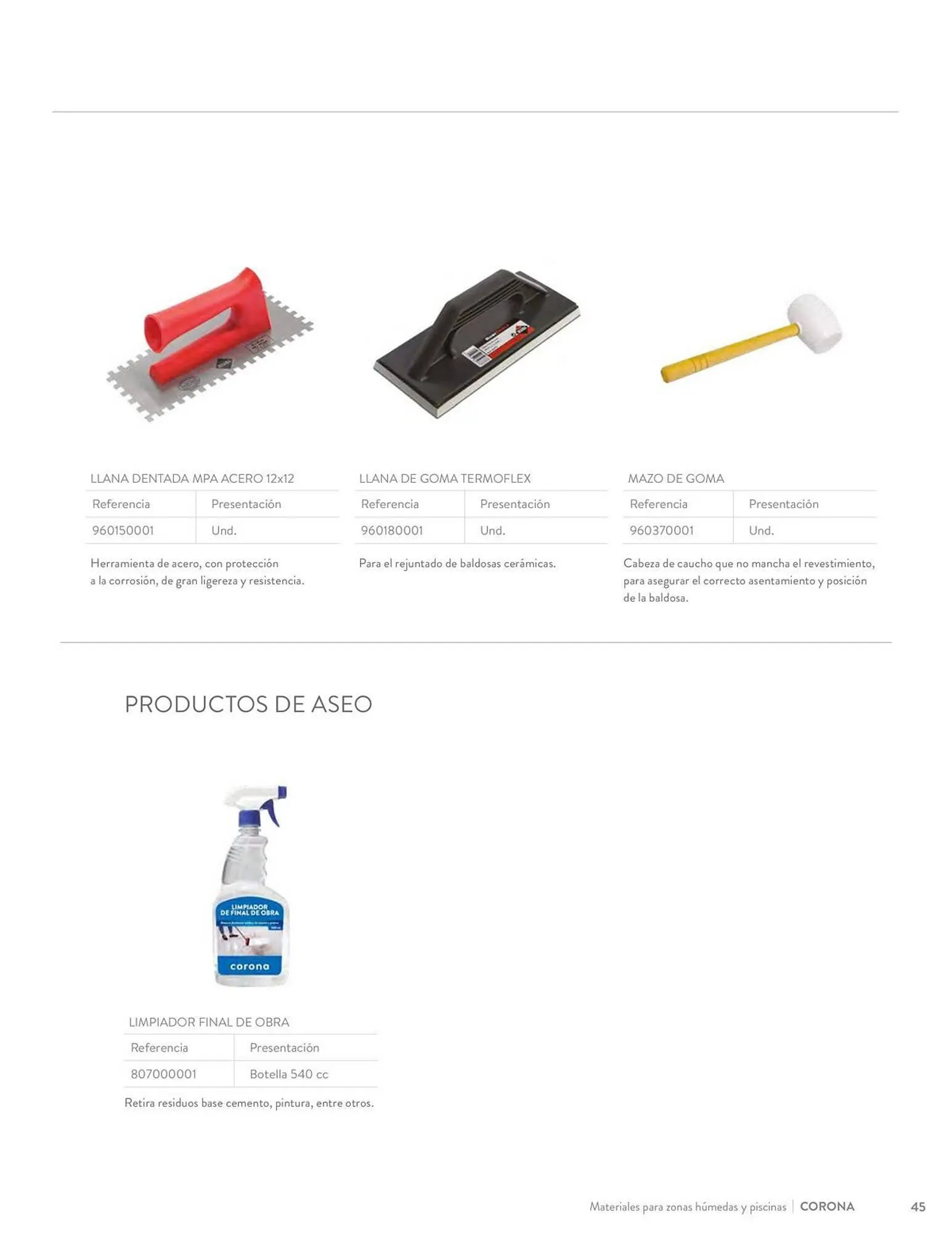 Catalogo de Catálogo Corona Centro de Inspiración 9 de mayo al 31 de diciembre 2024 - Pag 45