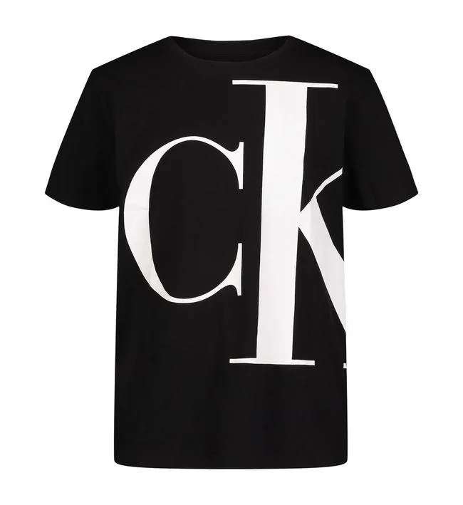 Camiseta Negro Con Macrologo De Ck Para Niño