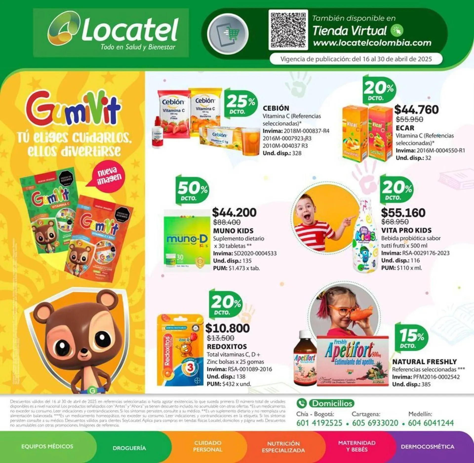 Catalogo de Catálogo Locatel 22 de abril al 30 de abril 2025 - Pag 1