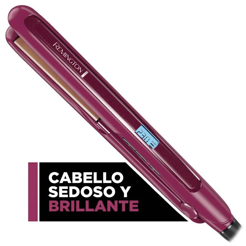Plancha para cabello Remington Triple Infusion, plancha alisadora para el pelo con placas en cerámica | Control de temperatura digital