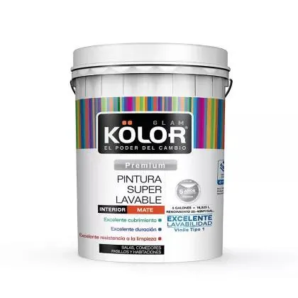 Pintura para Interior Blanco Arena Superlavable 5 Galones