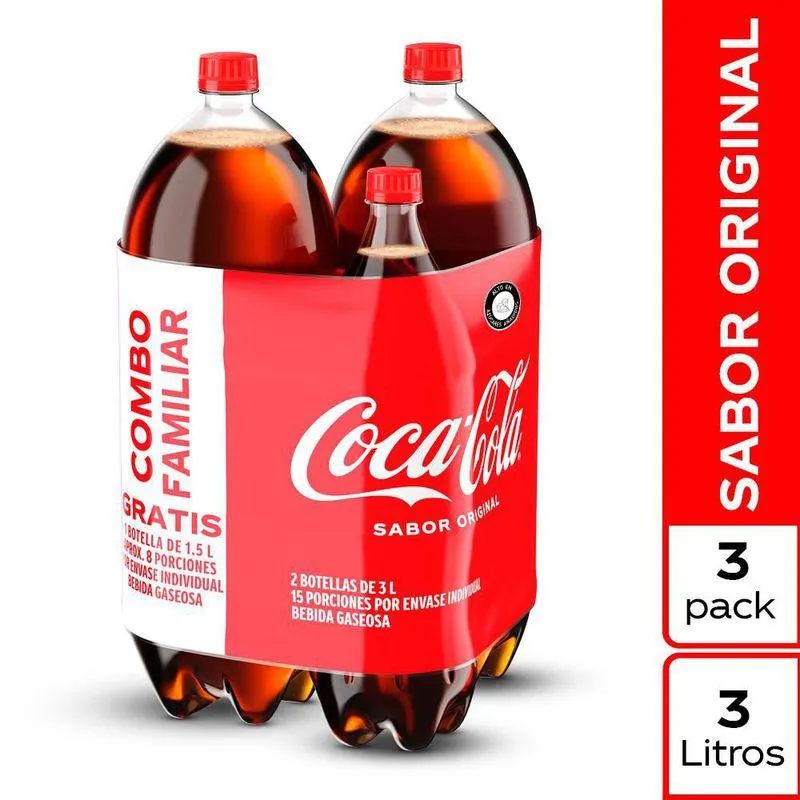 Gaseosa Sabor Original x 2 Unds + CocaCola 1.5 COCA COLA 6 ml