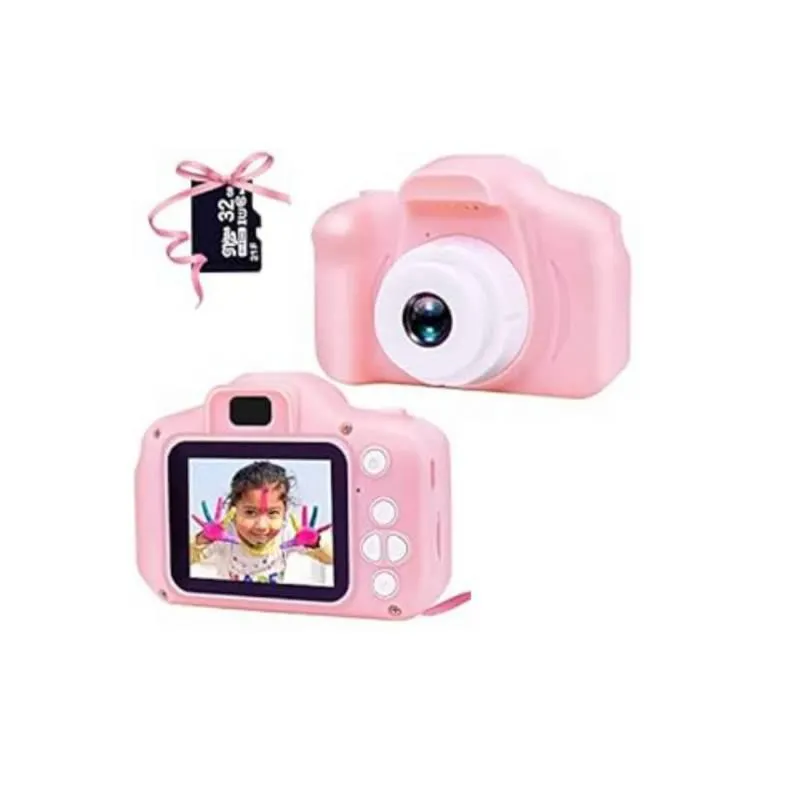 Mini Cámara Digital Vídeo Juegos Niños Incluye Micro Sd Rosa