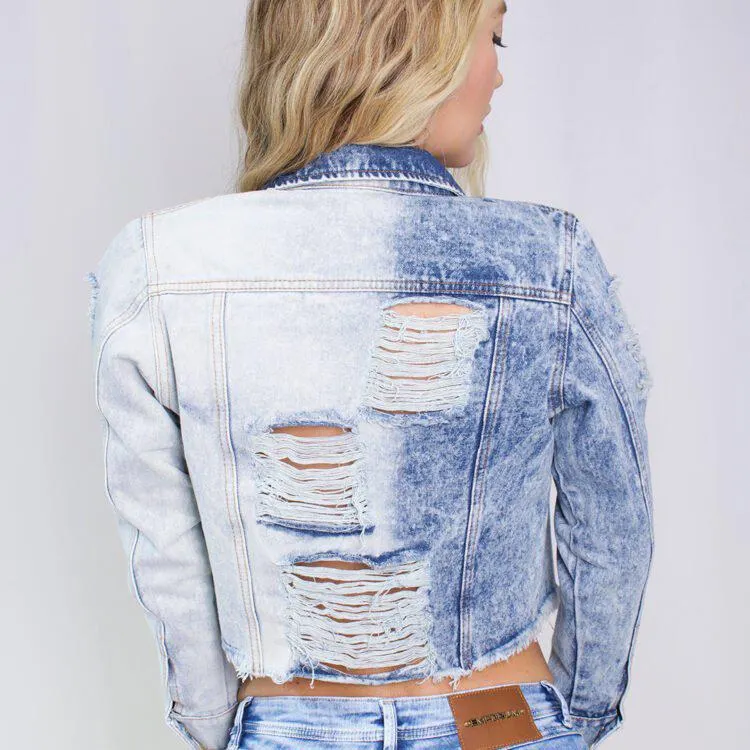 Chaqueta jean bitono
