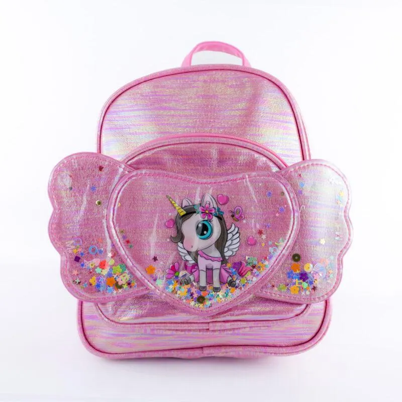 MORRAL UNICORNIO ALAS FUCSIA