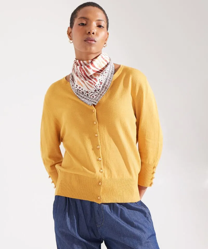 Saco Abierto Con Botones Forrados