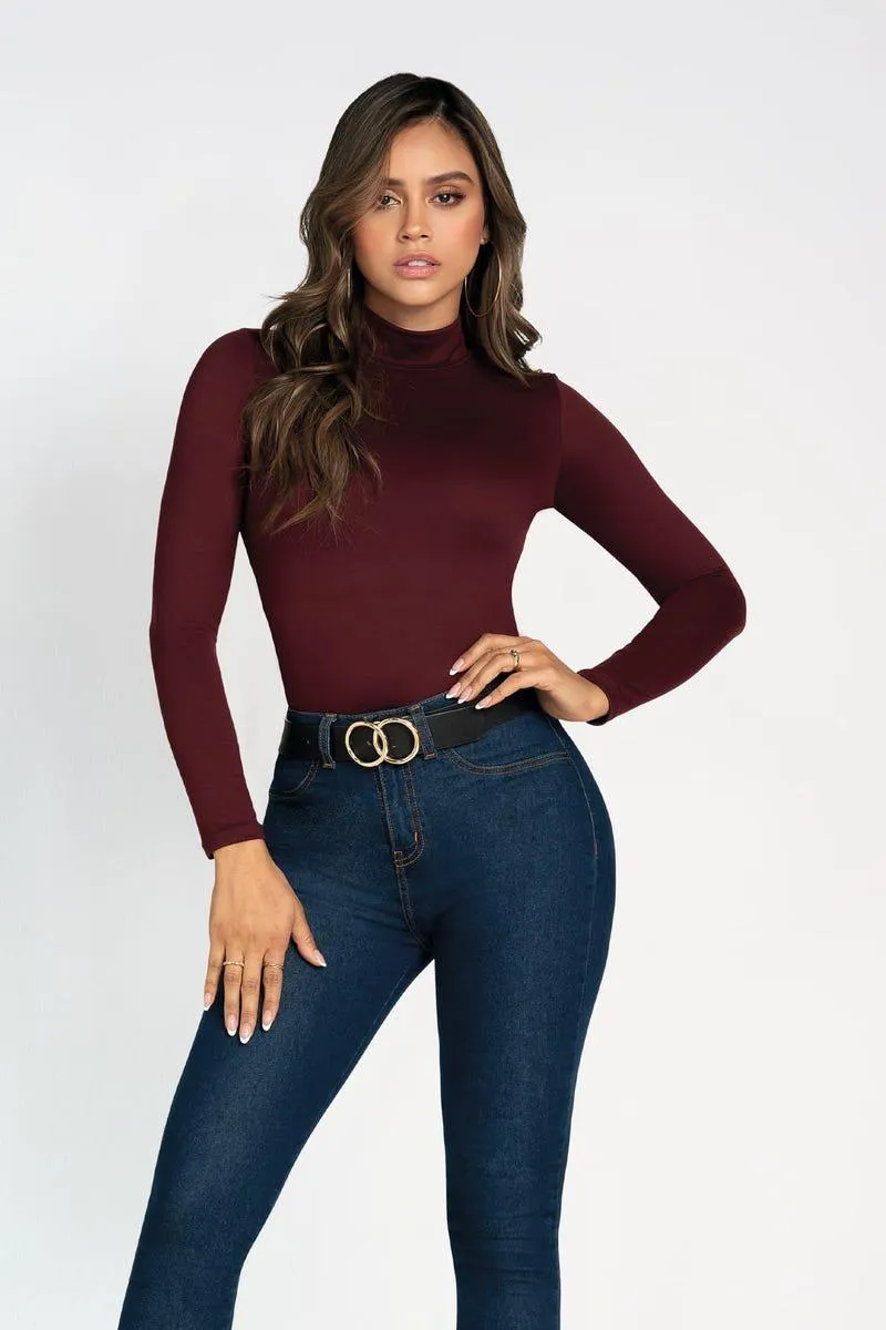 CAMISETA MANGA LARGA Vinotinto