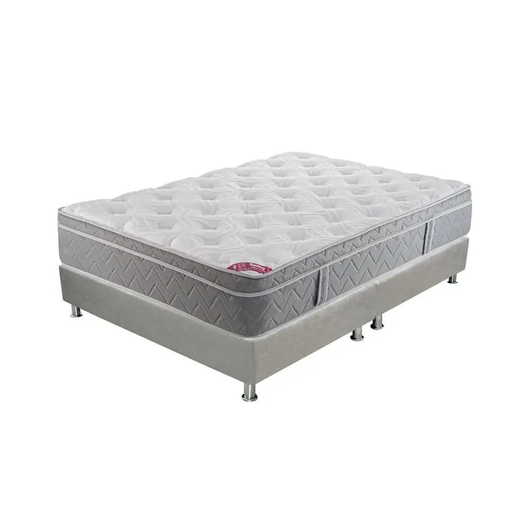 Combo Colchón SPRING Infinite Suave 200 x 200 cm + base cama dividida Siena Gris
