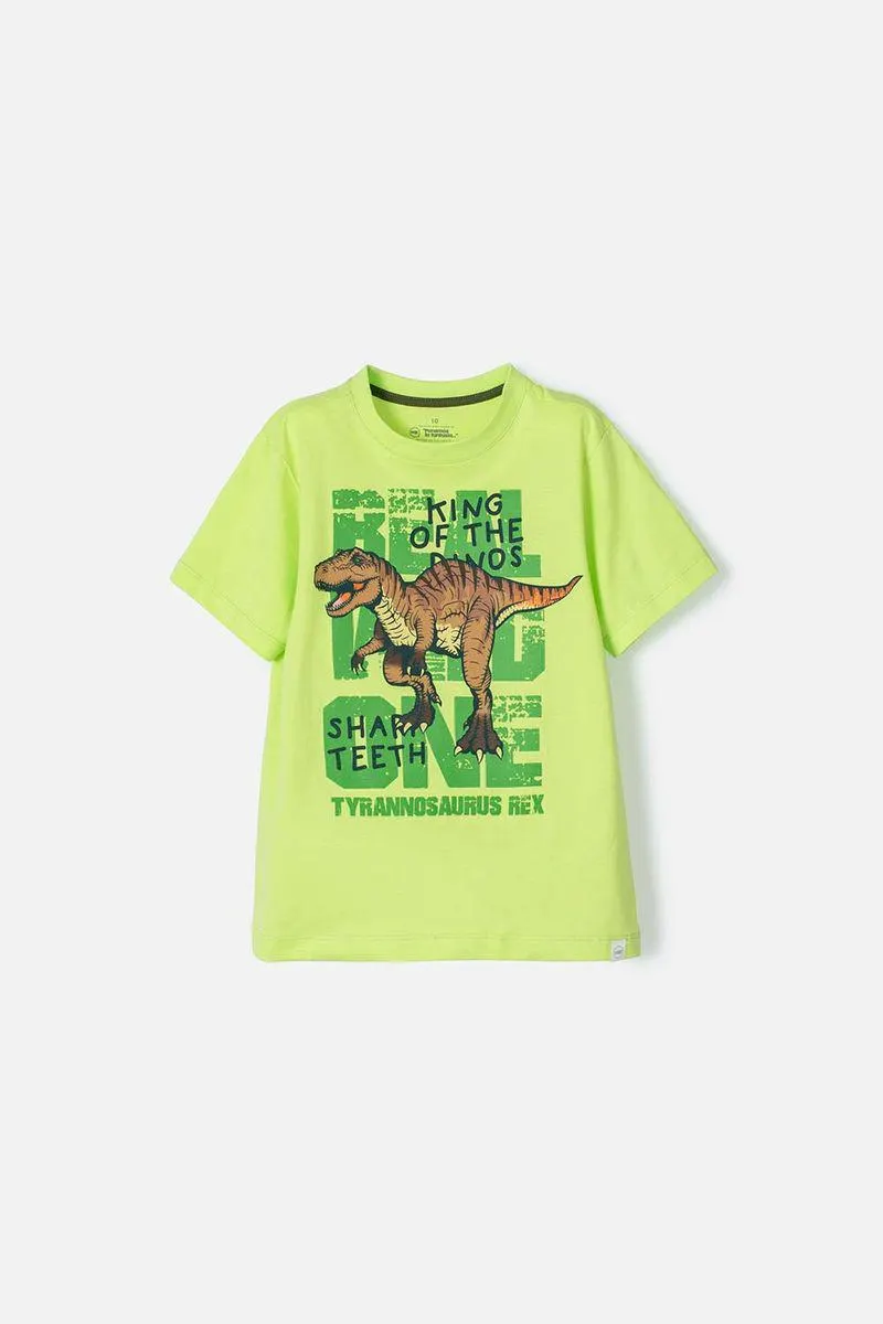 Camiseta de niño,manga corta verde de Mic