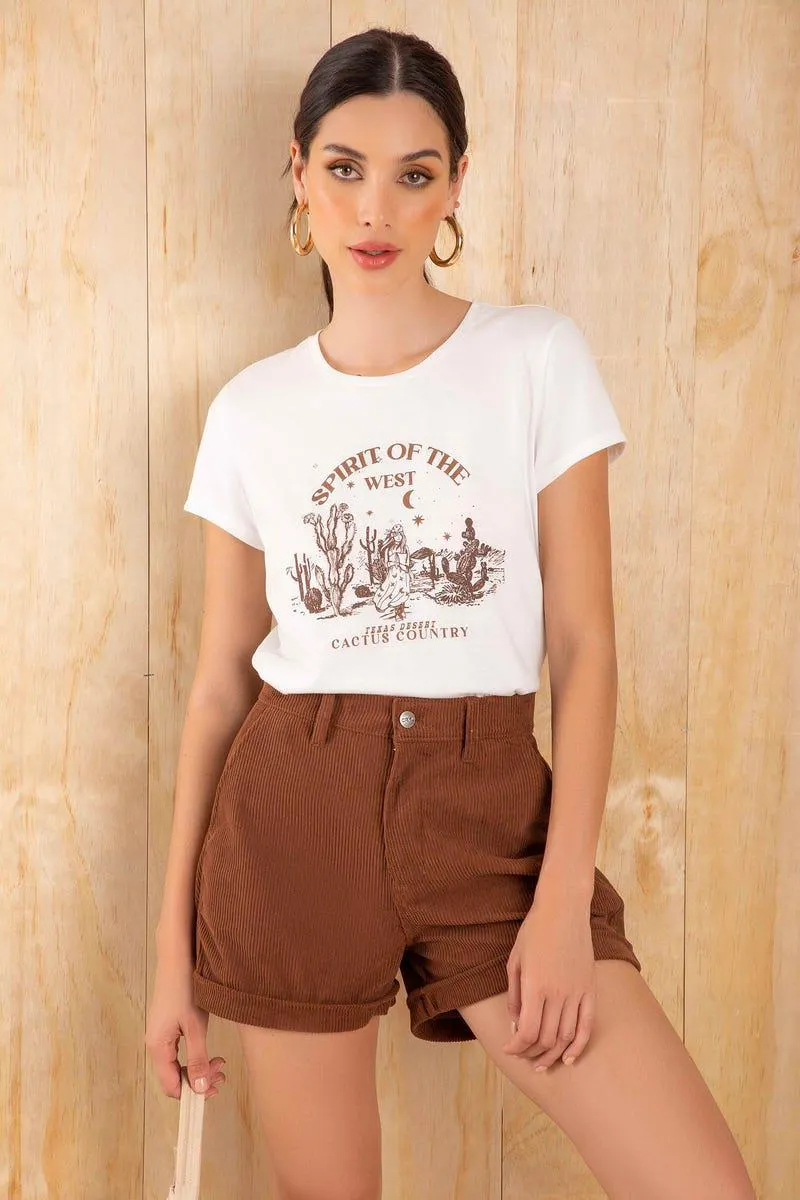 CAMISETA MANGA CORTA Marfil